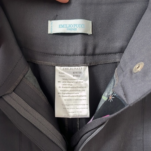 Emilio Pucci Dark Grey Pants. Size 6 US, 40 (IT) - Picture 3 of 8